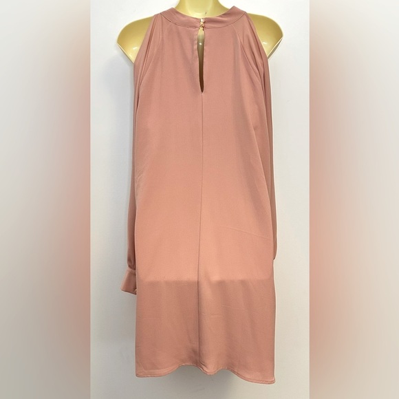 As U Wish Cold Shoulder Long Sleeve Dress Dusty Rose size M - Picture 3 of 8
